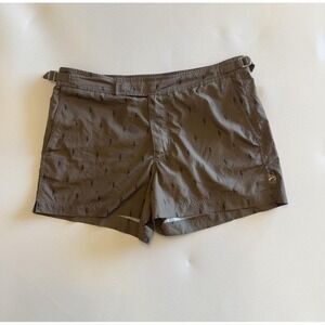 Neil Barrett Olive Green Lightning Bolt‎ Swim Trunks Shorts Men's Size L